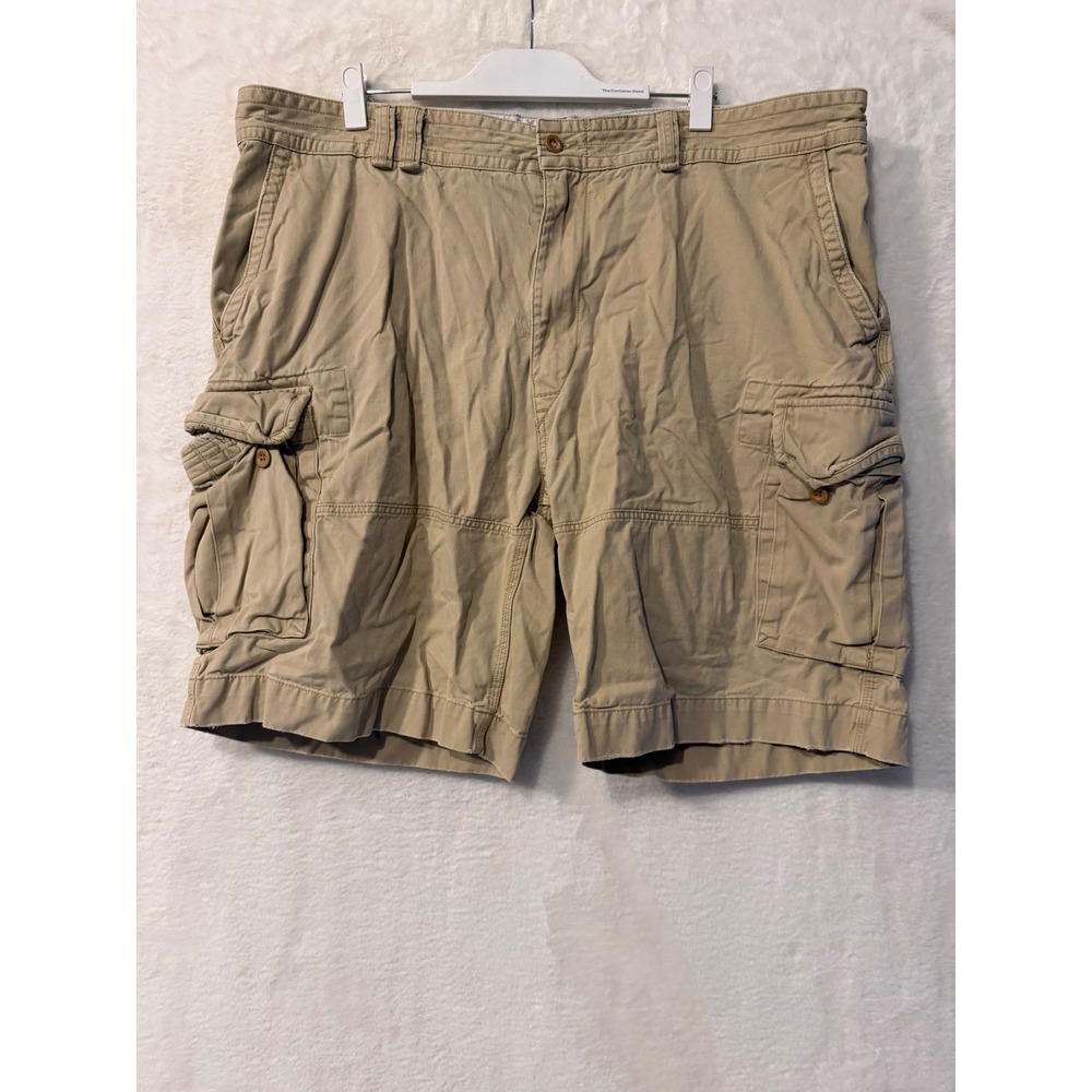 Ralph Lauren Classic Polo Chino Cargo Shorts Mens 46 Tan Khaki Cotton Twill 46B